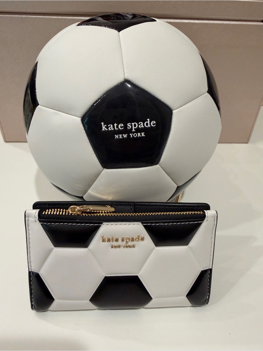Kate Spade Soccer Ball Handbag and Wallet